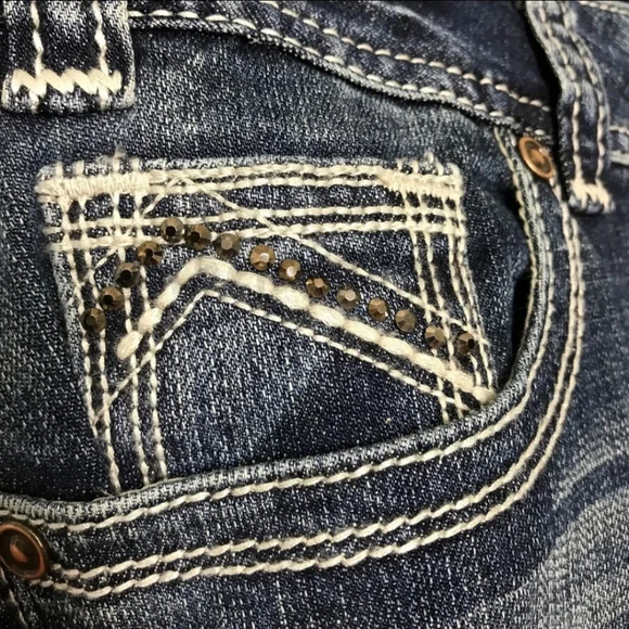 Rock & Roll Cowgirl Mid Rise Skinny Jeans Tall Inseam - Picture 9 of 15